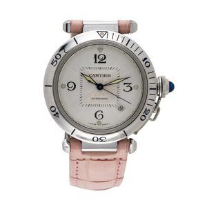 Cartier Women's Pasha De Pink Alligator Skin Watch